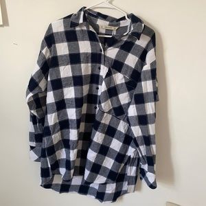 Zara Oversized Checkered Button Down